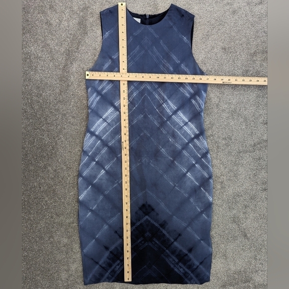 ANNE Klein abstract print sleeveless silk dress size 8 - Picture 7 of 13